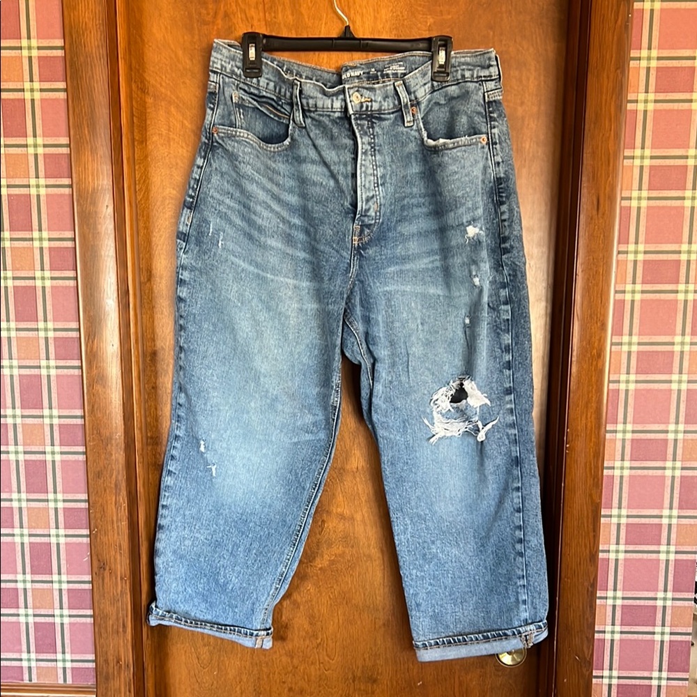 Old Navy Blue Distressed Jeans